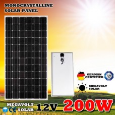 Монокристаллическая солнечная панель Класса А 12V 200W