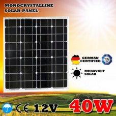 Монокристаллическая солнечная панель Класса А 12V 40W