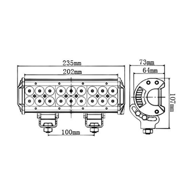 Світлодіодна фара RBS-54WC (CREE CHIPS)