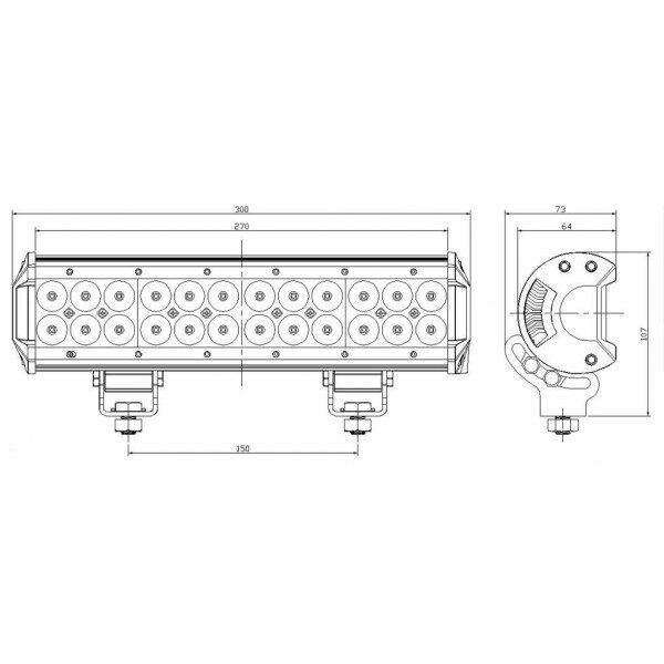 Світлодіодна фара RBS-72WC (CREE CHIPS)