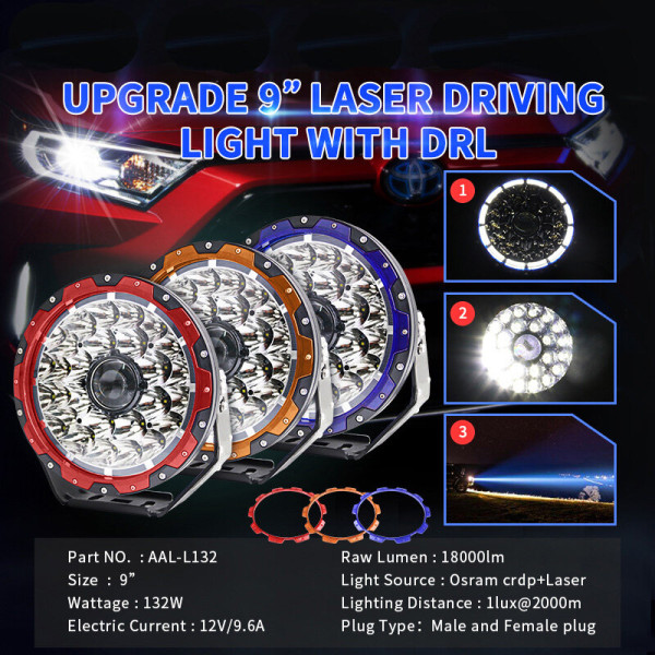 Лазерна фара AAL-132W Laser Osram LED Driving Light 9”
